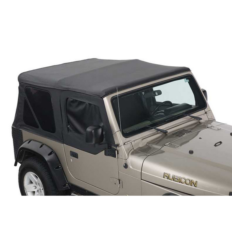 Load image into Gallery viewer, King 4WD Premium Replacement Soft Top With Upper Doors, Black Diamond With Tinted Windows, Jeep Wrangler TJ 1997-2006

