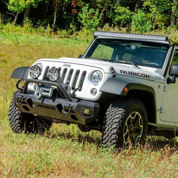 Load image into Gallery viewer, Aries TrailChaser Front Bumper Brush Guard for 07-24 Jeep Wrangler Jk, JL and Gladiator JT
