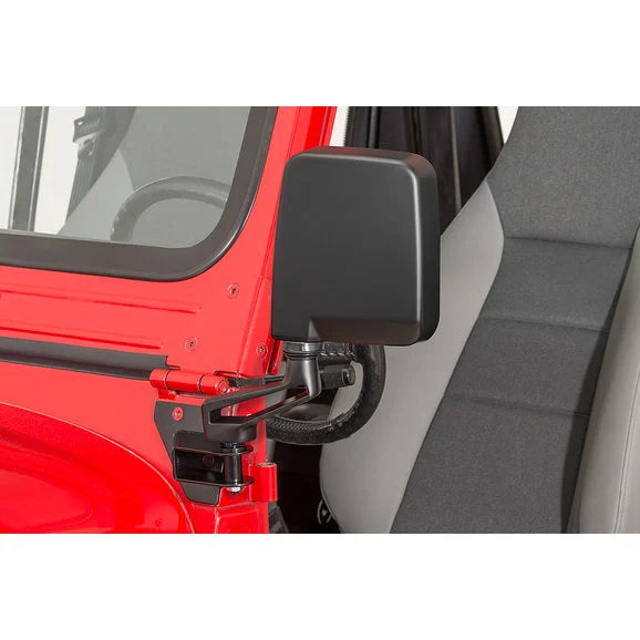 Load image into Gallery viewer, Rugged Ridge 11025.01 Mirror Movers in Black for 87-95 Jeep Wrangler YJ with Half Doors &amp; 94-95 with Full Doors
