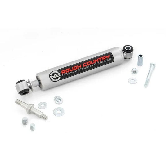 Rough Country 8731730 N3 Steering Stabilizer for 84-06 Jeep Wrangler YJ, TJ, Cherokee XJ, Grand Cherokee ZJ & WJ