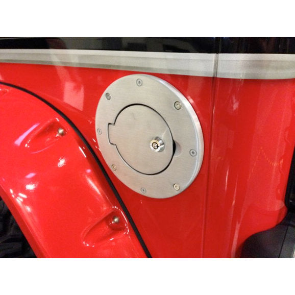 Load image into Gallery viewer, Rampage Products 85006 Locking Gas Hatch Cover for 97-06 Jeep Wrangler TJ &amp; Unlimited TJ
