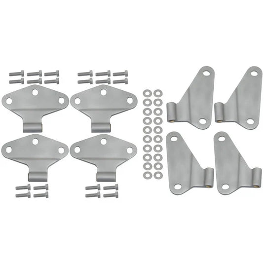 Kentrol 40581 Stainless Steel Body Hinge Set in Paintable Finish for 07-18 Jeep Wrangler JK 4 Door