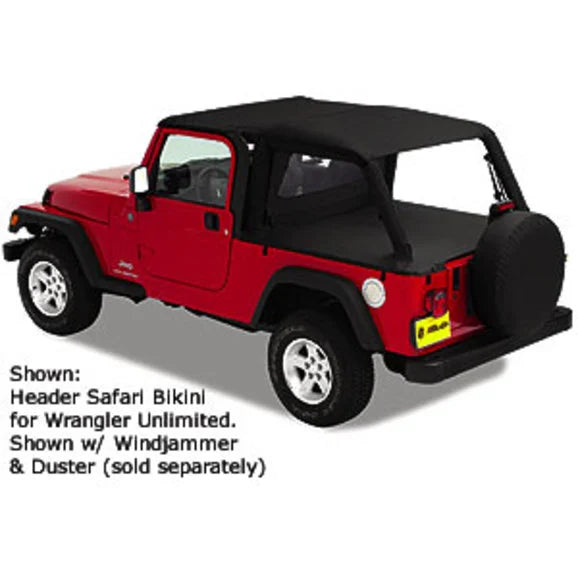 Load image into Gallery viewer, Bestop 52544-35 Header Safari Bikini Top in Black Diamond for 04-06 Jeep Wrangler TJ Unlimited
