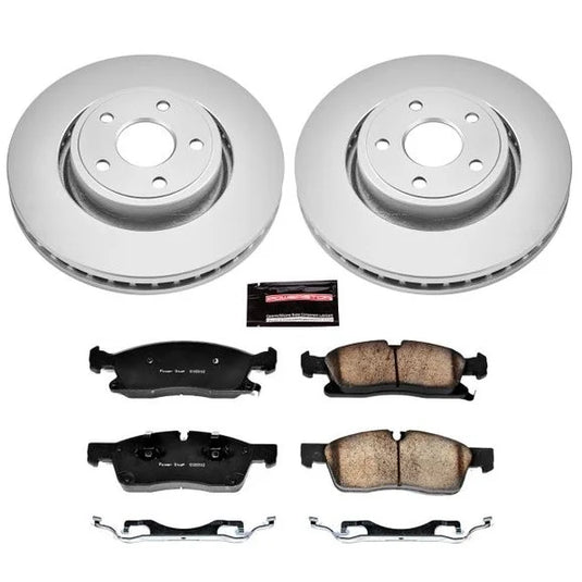 Power Stop CRK5954 Front Z17 Evolution Geomet Coated Brake Kit for 11-12 Jeep Grand Cherokee WK