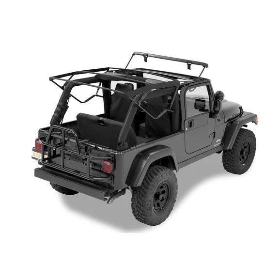 Load image into Gallery viewer, Bestop DIAMOND Supertop NX Soft Top with Upper Doors and Tinted Windows In Black Diamond for 04-06 Jeep Wrangler Unlimited TJ
