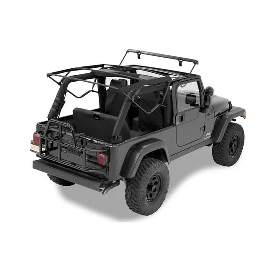 Bestop Supertop NX Soft Top with 2 Piece Soft Doors and Tinted Windows In Black Diamond for 04-06 Jeep Wrangler Unlimited TJ