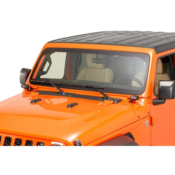 Load image into Gallery viewer, Quadratec Windshield Hinge Mount Light Brackets for 18-24 Jeep Wrangler JL &amp; Gladiator JT
