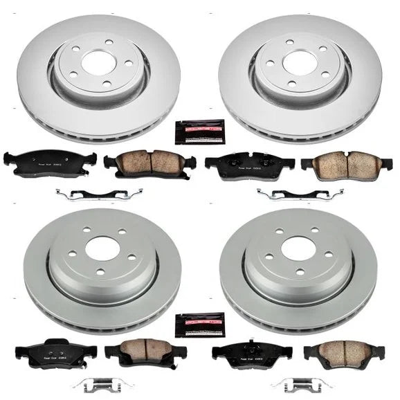 Power Stop CRK5955 Front & Rear Z17 Evolution Geomet Coated Brake Kit for 11-12 Jeep Grand Cherokee WK