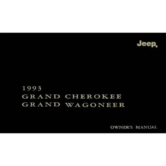 Bishko Automotive Literature Factory Authorized Owners Manuals for 93-04 Jeep Grand Cherokee