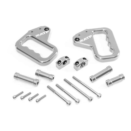 American Trail Products Front Billet Aluminum Grab Handles with Matching Brackets for 07-18 Jeep Wrangler JK