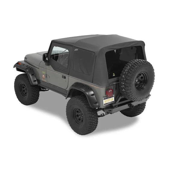 Bestop Complete Soft Top and Hardware with Upper Doors and Tinted Windows for 87-95 Jeep Wrangler YJ