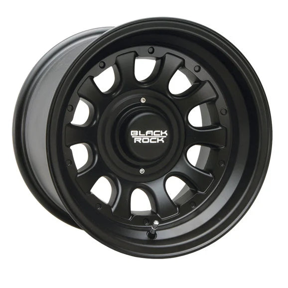 Black Rock 909B785345 Type D Series 909 Wheels in Satin Black for 07-18 Wrangler JK and 99-18 Grand Cherokee WJ, WK, & WK2