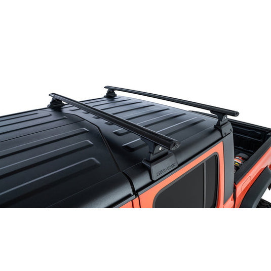 Rhino-Rack JC-00301 Vortex 2-Bar Backbone Roof Rack with RLT600 Quick Mount Legs for 20-24 Jeep Gladiator JT