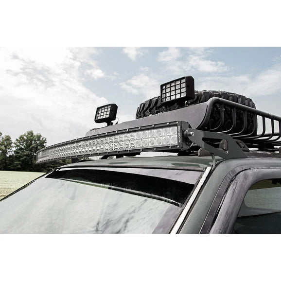 Load image into Gallery viewer, Rough Country 70567 50in Curved LED Light Bar Windshield Mounts for 93-98 Jeep Grand Cherokee ZJ
