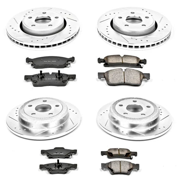 Power Stop K5952 Front & Rear Z23 Evolution Sport Performance 1-Click Brake Kit for 11-14 Jeep Grand Cherokee WK2