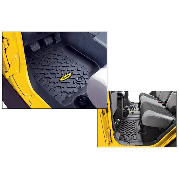 Bestop Front & Rear Floor Liners for 07-18 Jeep Wrangler Unlimited JK 4 Door