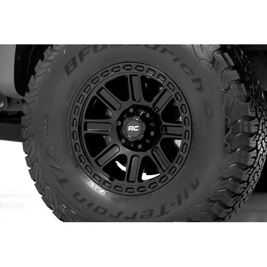 Rough Country 84180918 84 Series Wheel- Gloss Black for 07-24 Jeep Wrangler JK and JL