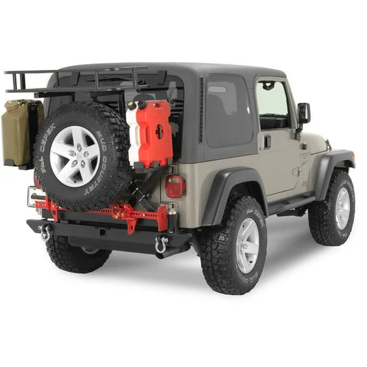 Rock Hard 4X4 RH2001-C Rear Bumper/Tire-Carrier for 76-06 Jeep CJ, Wrangler YJ, TJ & Unlimited