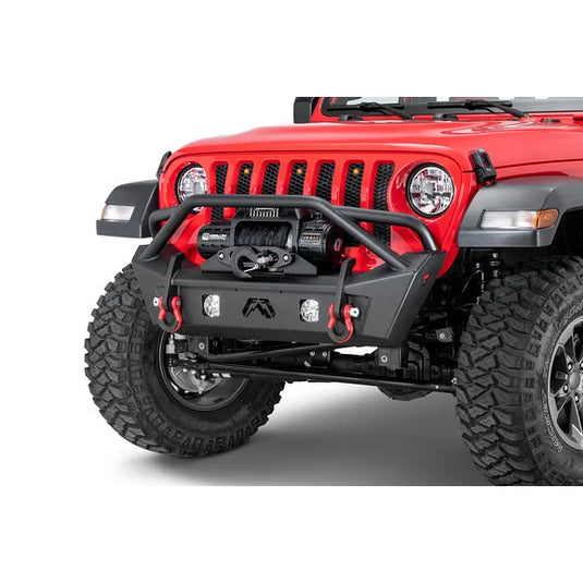 Fab Fours Front Stubby Bumper for 18-22 Jeep Wrangler JL & Gladiator JT