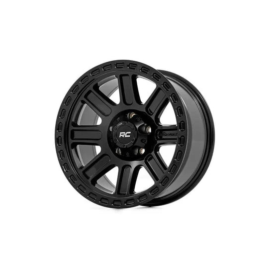 Rough Country 84 Series Wheel- Gloss Black for 87-06 Jeep Wrangler YJ & TJ