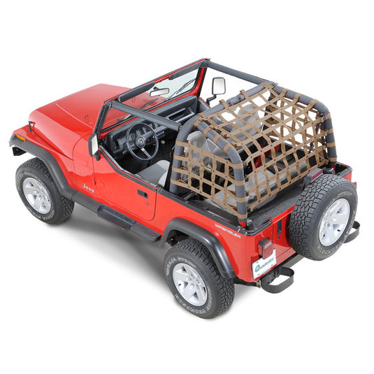 Dirtydog 4X4 Rear Netting for 92-95 Jeep Wrangler YJ