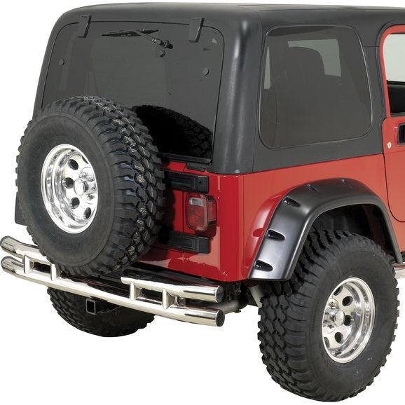 Load image into Gallery viewer, Rugged Ridge Double Tube Rear Bumper with Hitch for 87-06 Jeep Wrangler YJ &amp; TJ
