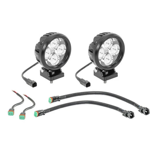 Quadratec Hi Performance 4" Round LED Light Kit for 97-06 Jeep Wrangler TJ & Unlimited