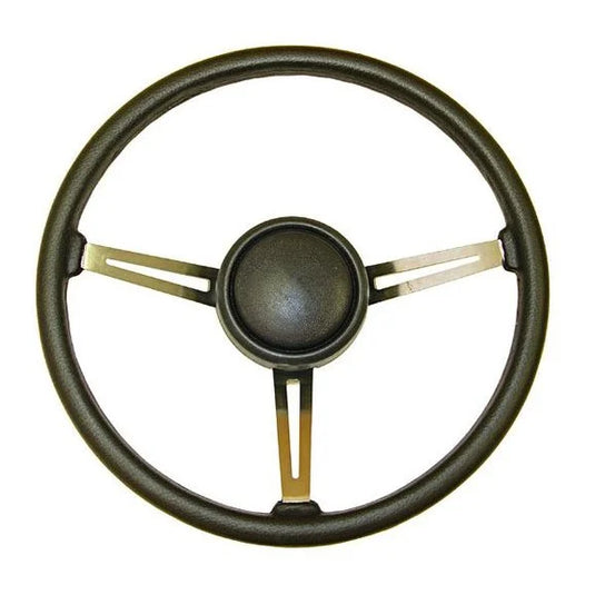 OMIX 18031.07 OE Vinyl Grip Steering Wheel Kit with Horn Button for 76-95 Jeep CJ & Wrangler YJ