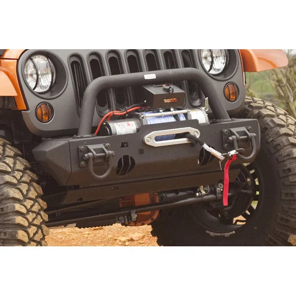 Load image into Gallery viewer, Rugged Ridge 11540.23 Modular XHD Front Bumper Stubby Ends in Textured Black for 07-18 Jeep Wrangler JK
