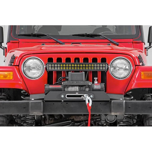 Rough Country 1189 Winch Mounting Plate for 87-06 Jeep Wrangler YJ & TJ with Factory Front Bumper