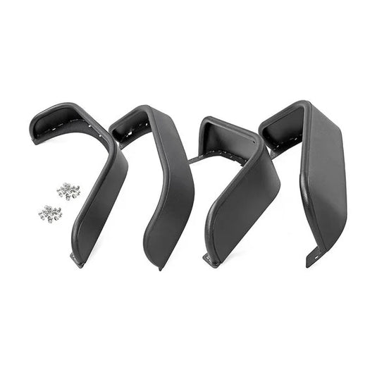 Rough Country 10533 Front & Rear Tubular Fender Flares for 07-18 Jeep Wrangler JK