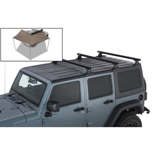 Rhino-Rack Heavy Duty 3-Bar Backbone Roof Rack for 07-18 Jeep Wrangler Unlimited JK Hardtop