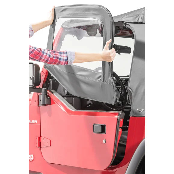 Load image into Gallery viewer, MasterTop Premium Replacement Soft Top with Tinted Windows &amp; Upper Door Skins for 97-06 Jeep Wrangler TJ
