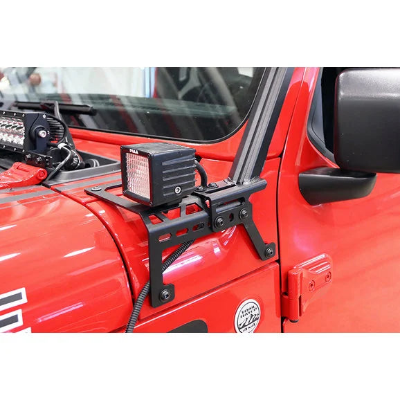 Load image into Gallery viewer, Dee Zee DZ4445JL Cowl Accessory Light Brackets for 18-24 Jeep Wrangler JL &amp; 2024 Gladiator JT
