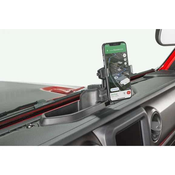 Load image into Gallery viewer, Rugged Ridge 13551.23 Dash Multi-Mount Phone Kit for 18-23 Jeep Wrangler JL &amp; Gladiator JT
