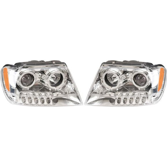 Load image into Gallery viewer, Anzo USA Headlights with Projector &amp; Halo for 99-04 Jeep Grand Cherokee WJ
