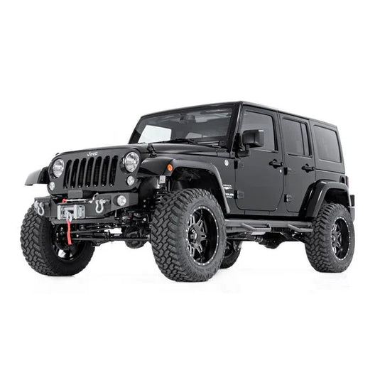 Rough Country Hybrid Stubby Front Winch Bumper for 07-18 Jeep Wrangler JK