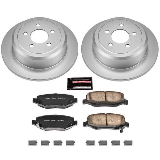 Power Stop CRK3046 Rear Z17 Evolution Geomet Coated Brake Kit for 08-12 Jeep Liberty KK