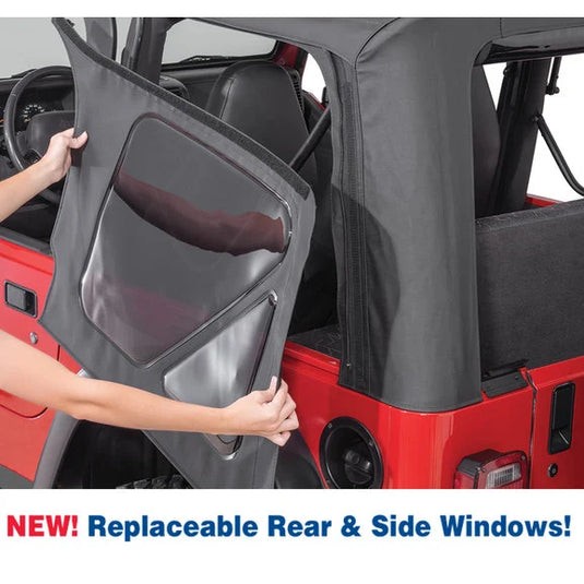 QuadraTop Gen II Complete Soft Top Without Doors for 97-06 Jeep Wrangler TJ