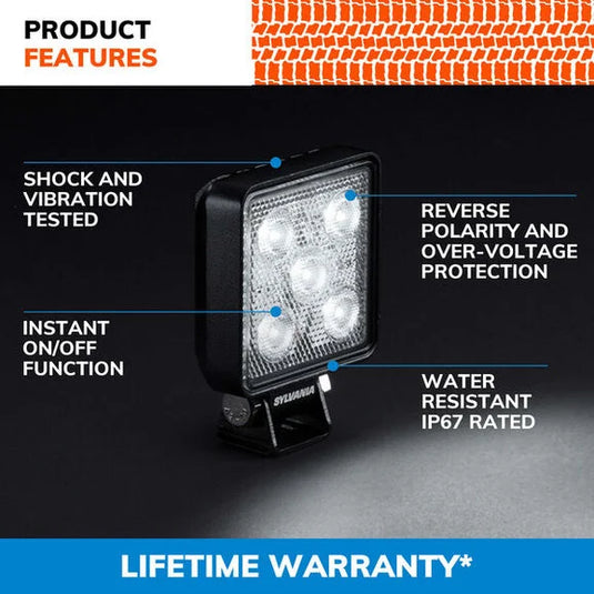 Sylvania SLMCUB3INFL2.BX2 Slim 3" LED Pod Cube-Flood Light