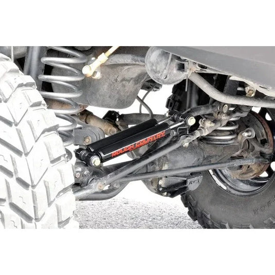 Rough Country 87308 Stacked Dual Steering Stabilizer for 84-06 Jeep Cherokee XJ & Wrangler TJ