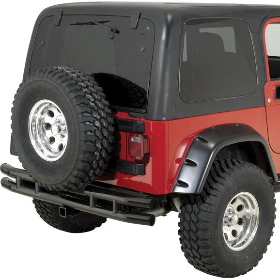 Load image into Gallery viewer, Rugged Ridge Double Tube Rear Bumper with Hitch for 87-06 Jeep Wrangler YJ &amp; TJ
