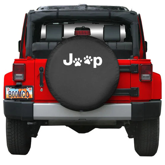 Boomerang Enterprises Jeep Paw Print Logo Tire Cover for 87-18 Jeep Wrangler YJ, TJ, & JK