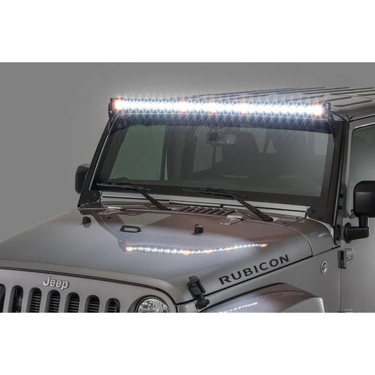 Quadratec J5 LED Light Bar with Amber Clearance Cab Lights