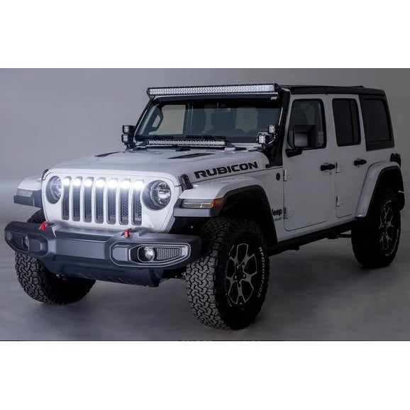 Load image into Gallery viewer, T-Rex Z314931 ZROADS Series Black Mesh Grille with LED Lights for 18-20 Jeep Wrangler JL
