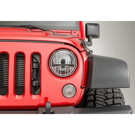 Rugged Ridge Spartan Grille System with Quadratec Stealth LED Headlights for 07-18 Jeep Wrangler JK