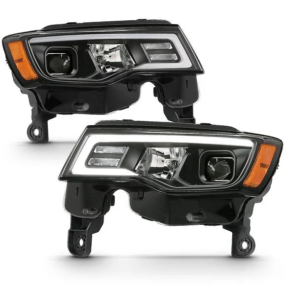 Load image into Gallery viewer, Anzo USA 111418 Projector Switchback LED Plank Style Headlights with for 17-22 Jeep Grand Cherokee WK
