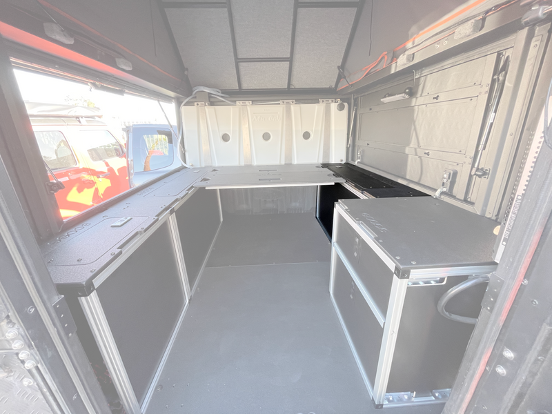 Load image into Gallery viewer, Goose Gear Alu-Cab Canopy Camper V2 - Ford Ranger 2019-Present 4th Gen. - Front Utility Module - 6&#39; Bed
