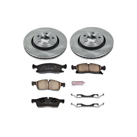 Power Stop KOE5954 Front Z16 Autospecialty Daily Driver OE Brake Kit for 11-15 Jeep Grand Cherokee WK2 with Vented Rear Rotors