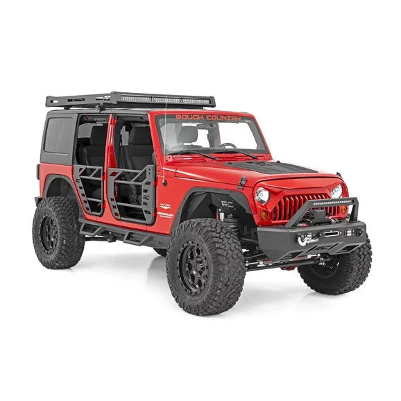 Load image into Gallery viewer, Rough Country 10586 Front Steel Tube Doors for 07-18 Jeep Wrangler JK
